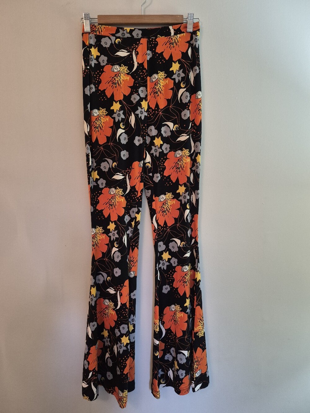 Free People floral flarw pants